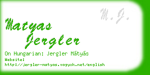 matyas jergler business card